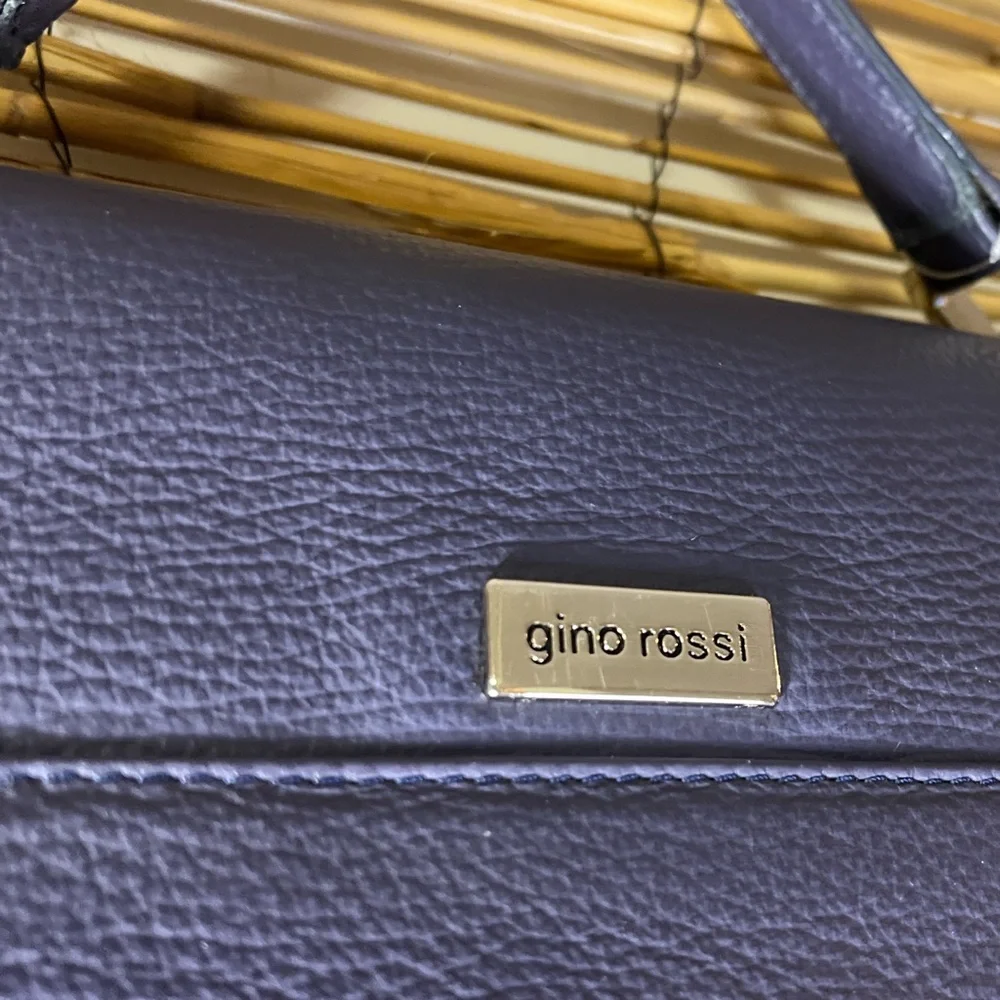 Gino Rossi Elegant Navy Leather Men's Bag